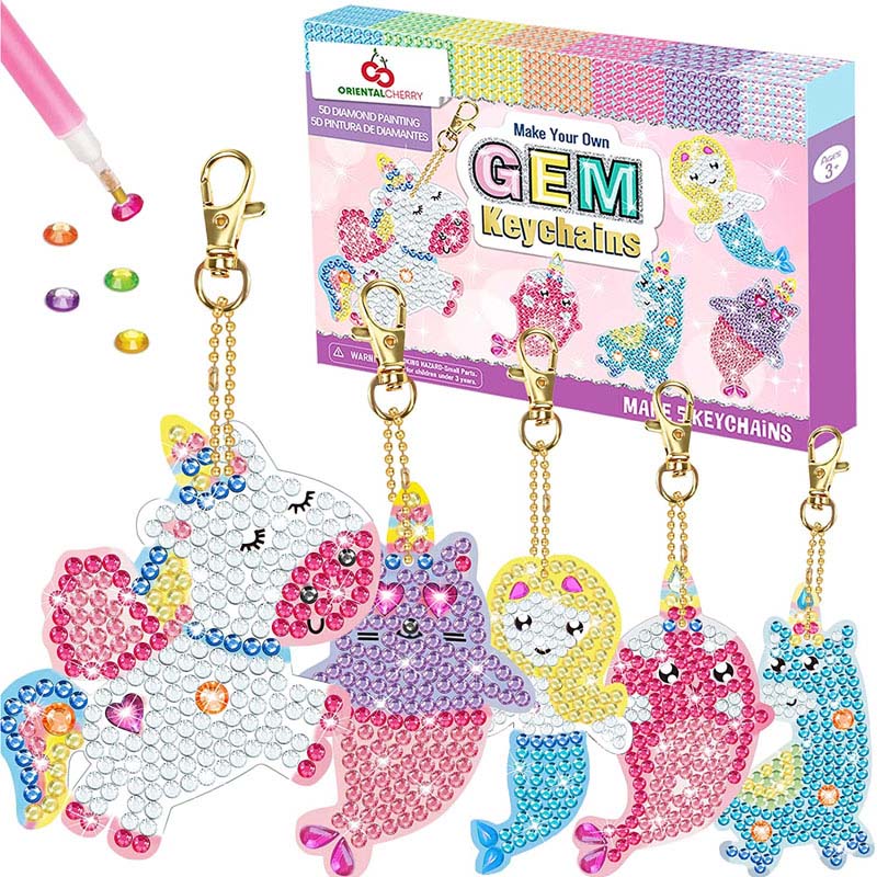 Keychas 5D Diamanti Kids Arti DIY